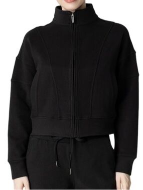 [🟡 Bundle 5 items for $25] 
Women's Black Zip-Up Bomber Jacket